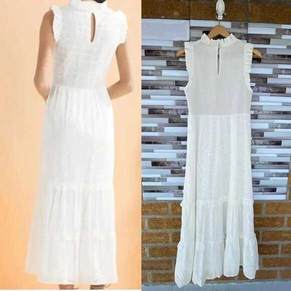 Marie Oliver Quinnlyn Paisley Maxi Dress small cream - Picture 2 of 16